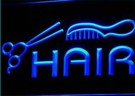 Hair Cut Salon Comb Scissor Neon Light Sign